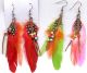 70s Feather Suede Earrings