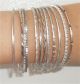 80's Silver Bangles