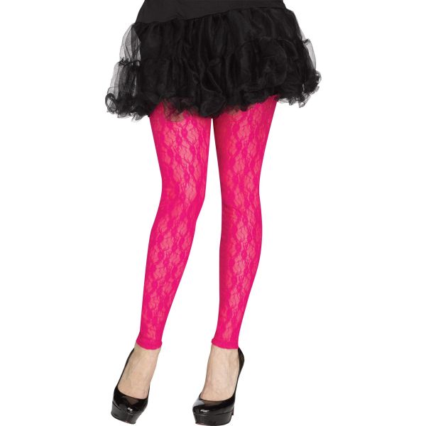 80s to the Maxx - Footless Tights Neon Pink 